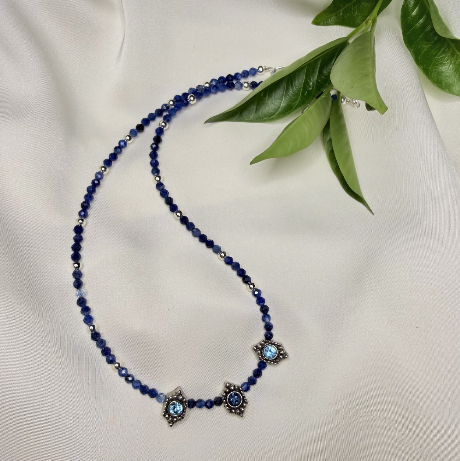 Blue Velvet Gemstone Necklace