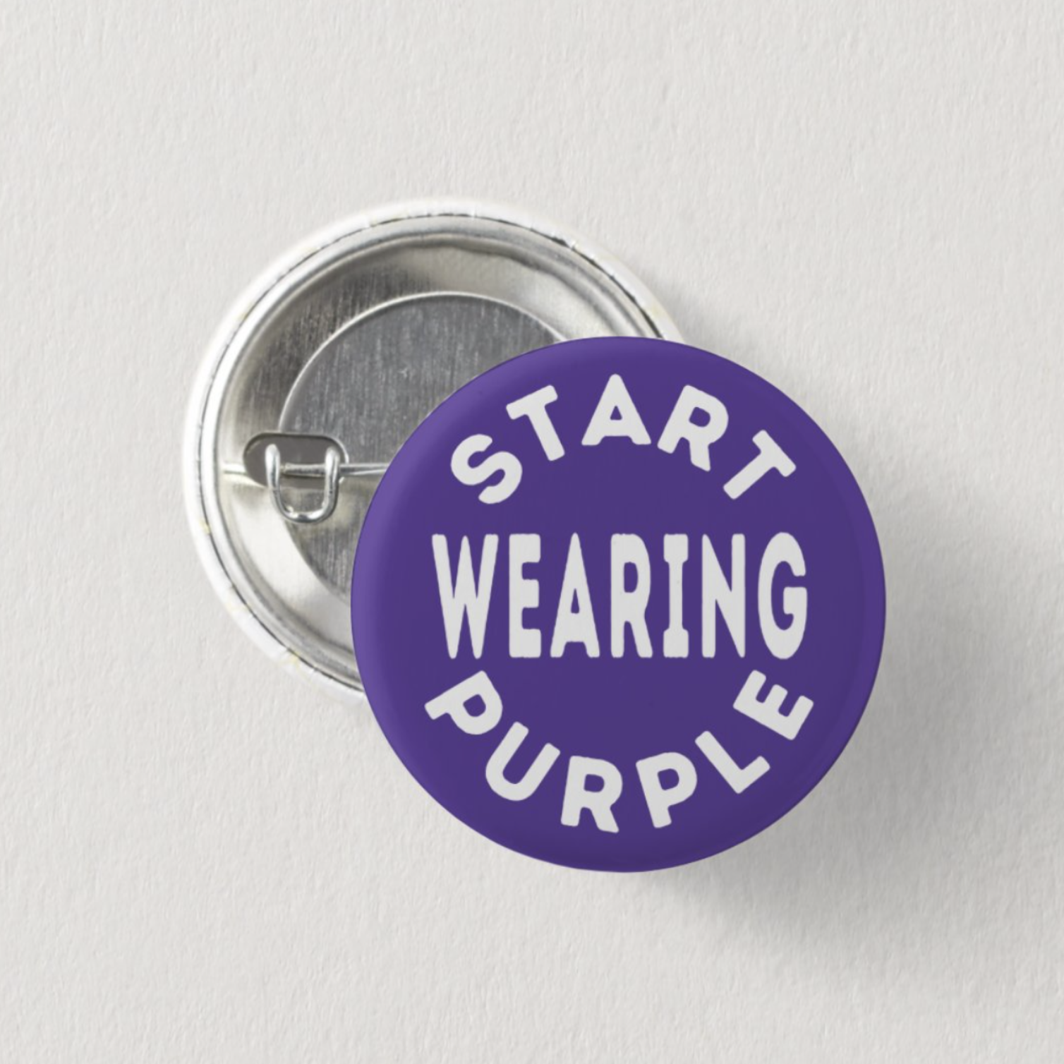 start wearing purple (small) pin