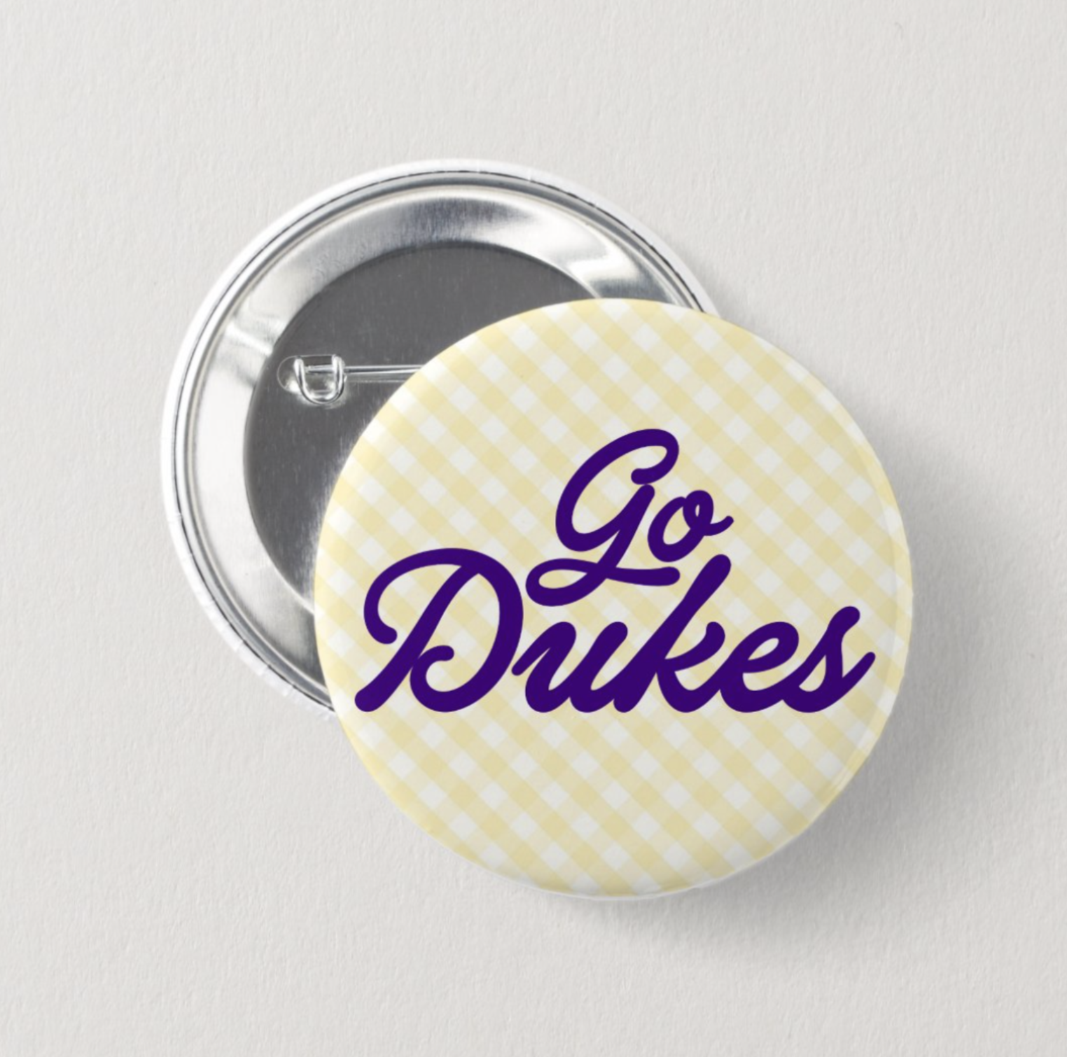 go dukes plaid (small) pin