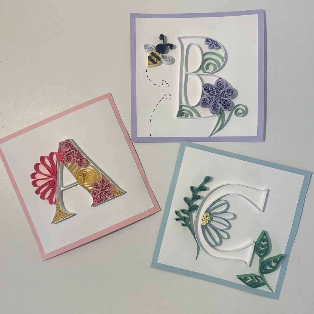 paper quilled letters