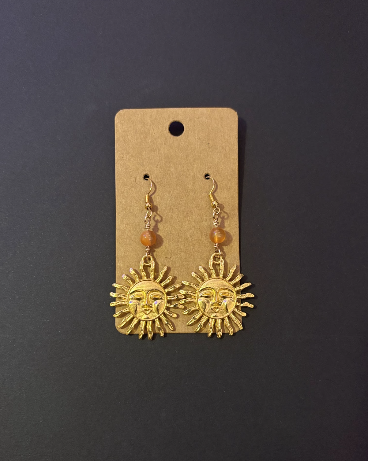 Carnelian Sun Earrings