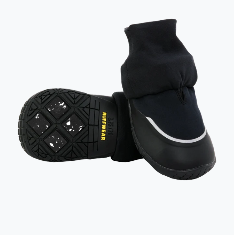 pair of black technical dog boots
