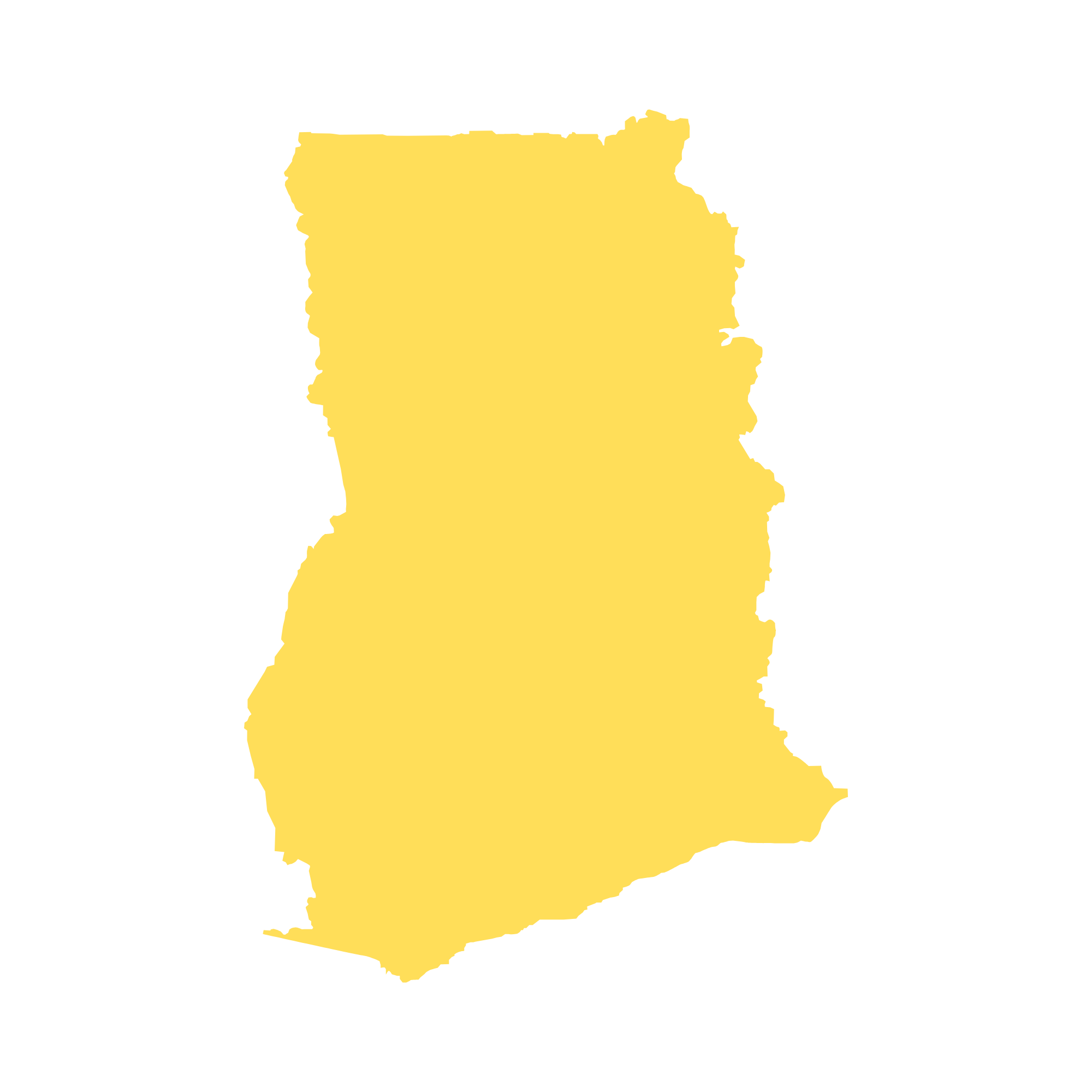 silhouette of the country ghana