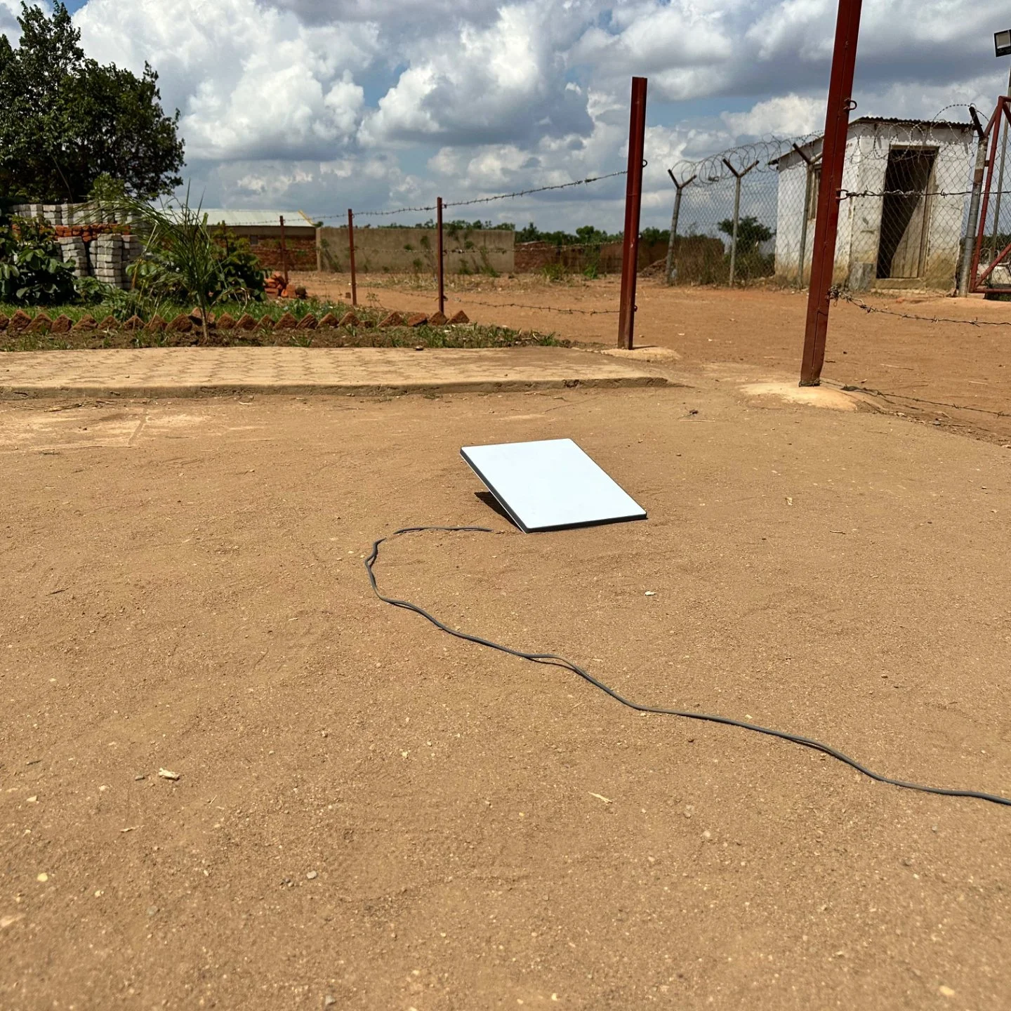 a starlink terminal on the ground