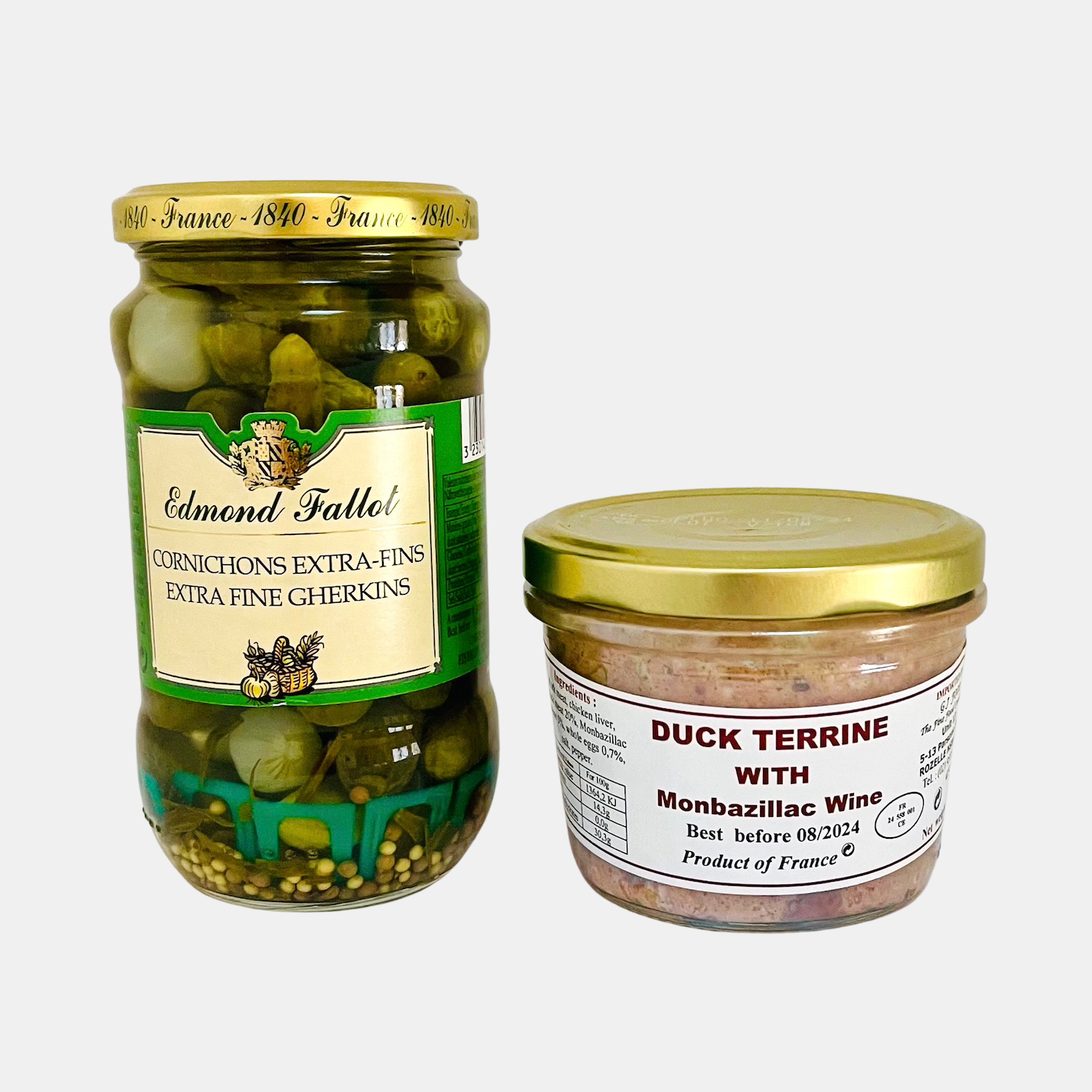 Duck Terrine & Edmond Fallot Fine Cornichons