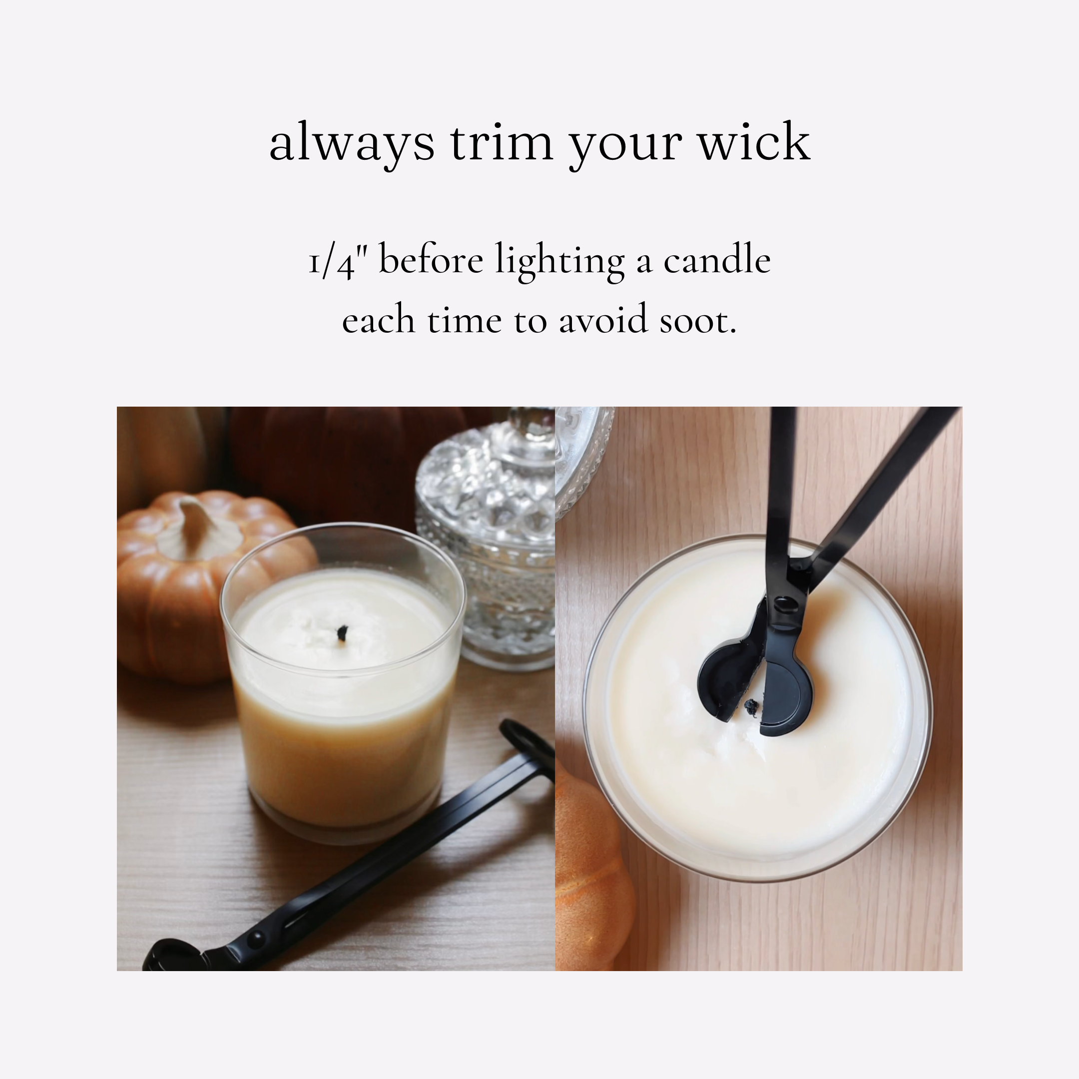 How to trim a candle wick