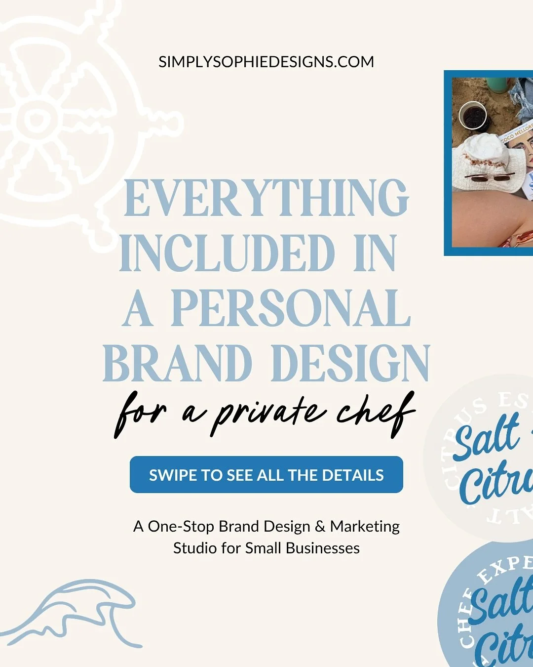 🌊✨ A dash of salt, a squeeze of citrus, and a whole lot of coastal charm.

Say hello to Salt + Citrus, a mockup brand identity crafted for a Charleston-based private chef serving up luxe experiences with a laid-back twist. I asked ChatGPT to give me