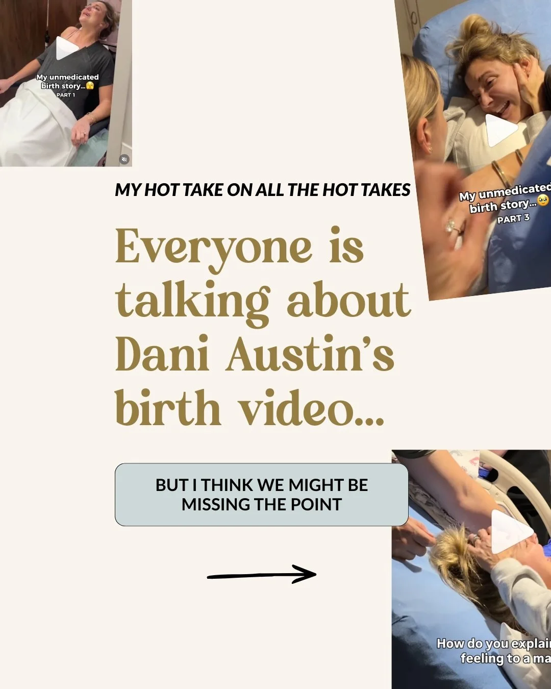 As somebody that made the decision to switch from an epidural/hospital birth to an unmedicated/birth center birth in her third trimester, the conversation online about @daniaustin and her most recent birth experience is really interesting to me.

Whe