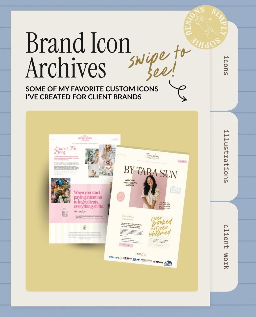 A logo can introduce your brand, but the little details are what make people remember it.

Custom icons, illustrations, patterns + supporting graphics give you a whole visual language to pull from across your website, social media, packaging, print p