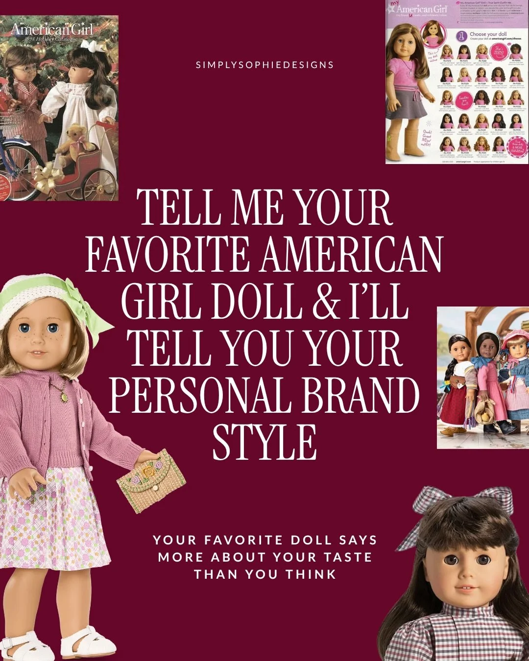 Apparently your favorite American Girl doll had more to say about your personality than we realized 😂

Because when you think about it&hellip;we were all picking our favorite based on the clothes, the books, the personality, the accessories + the wh