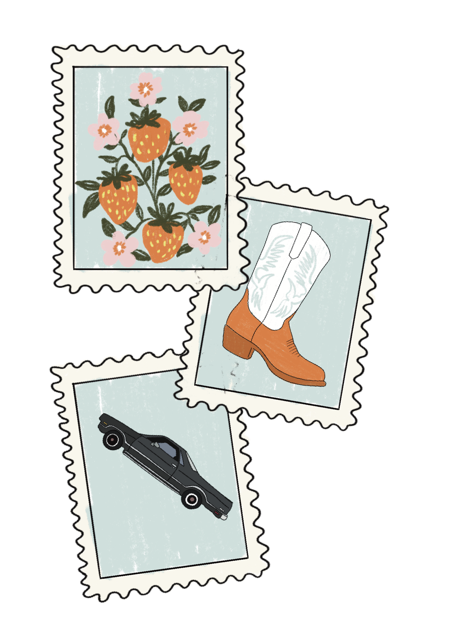 hand drawn Camino & Company branded stamps from Simply Sophie Designs