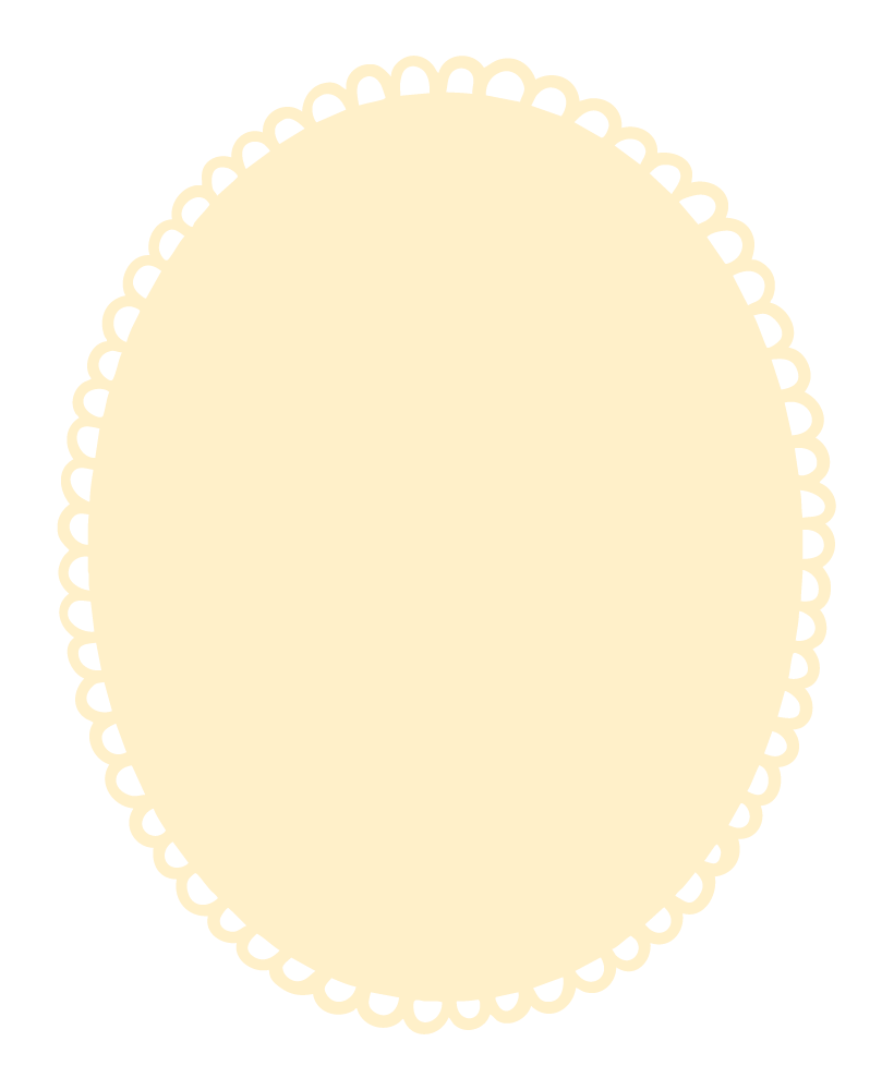 butter yellow lace edge oval brand asset