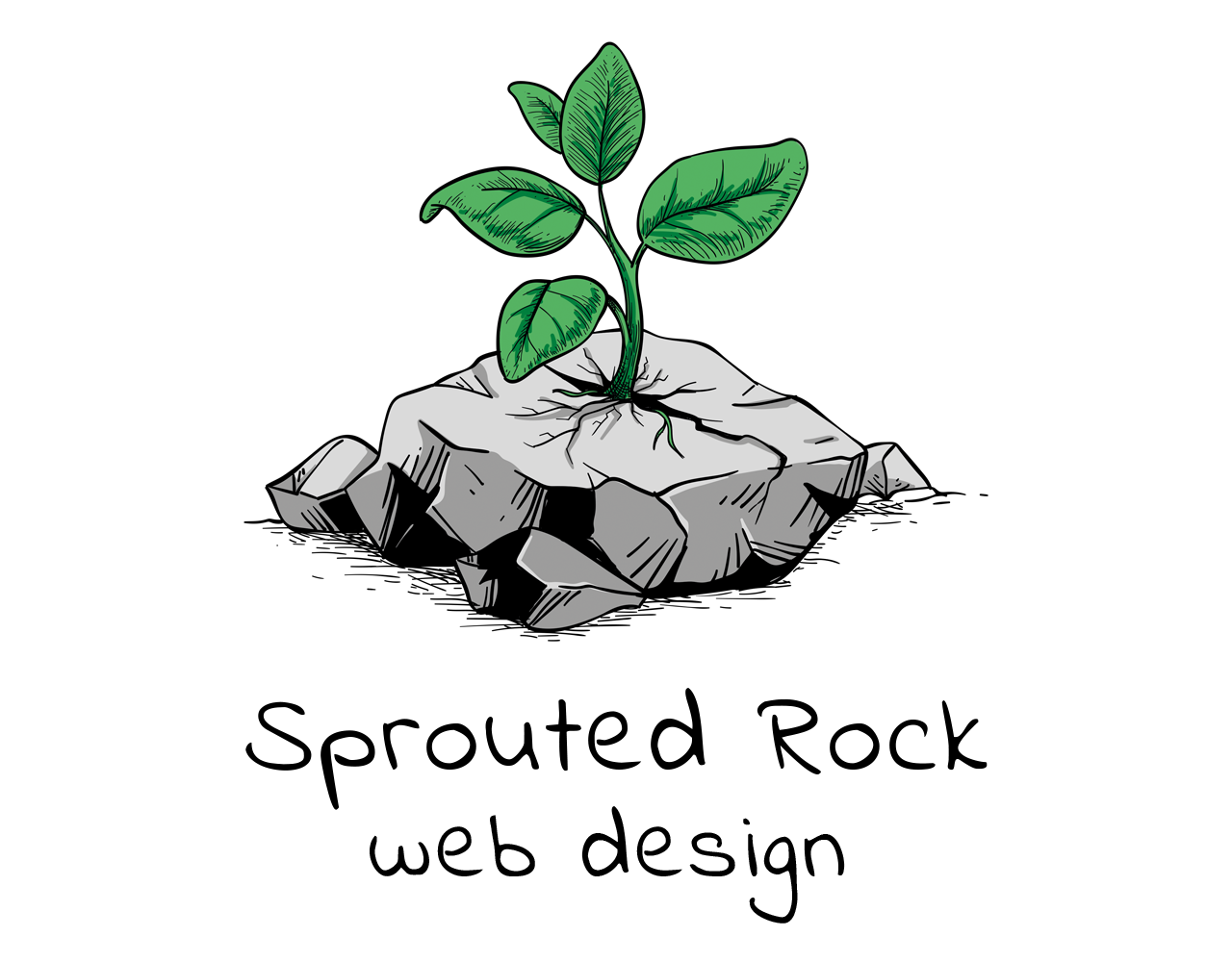 A rock sprouting