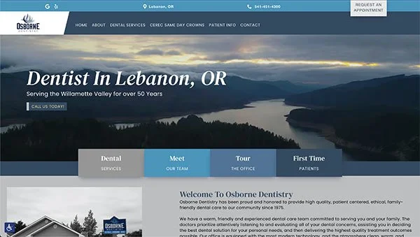 Osborne Dental Website Thumbnail
