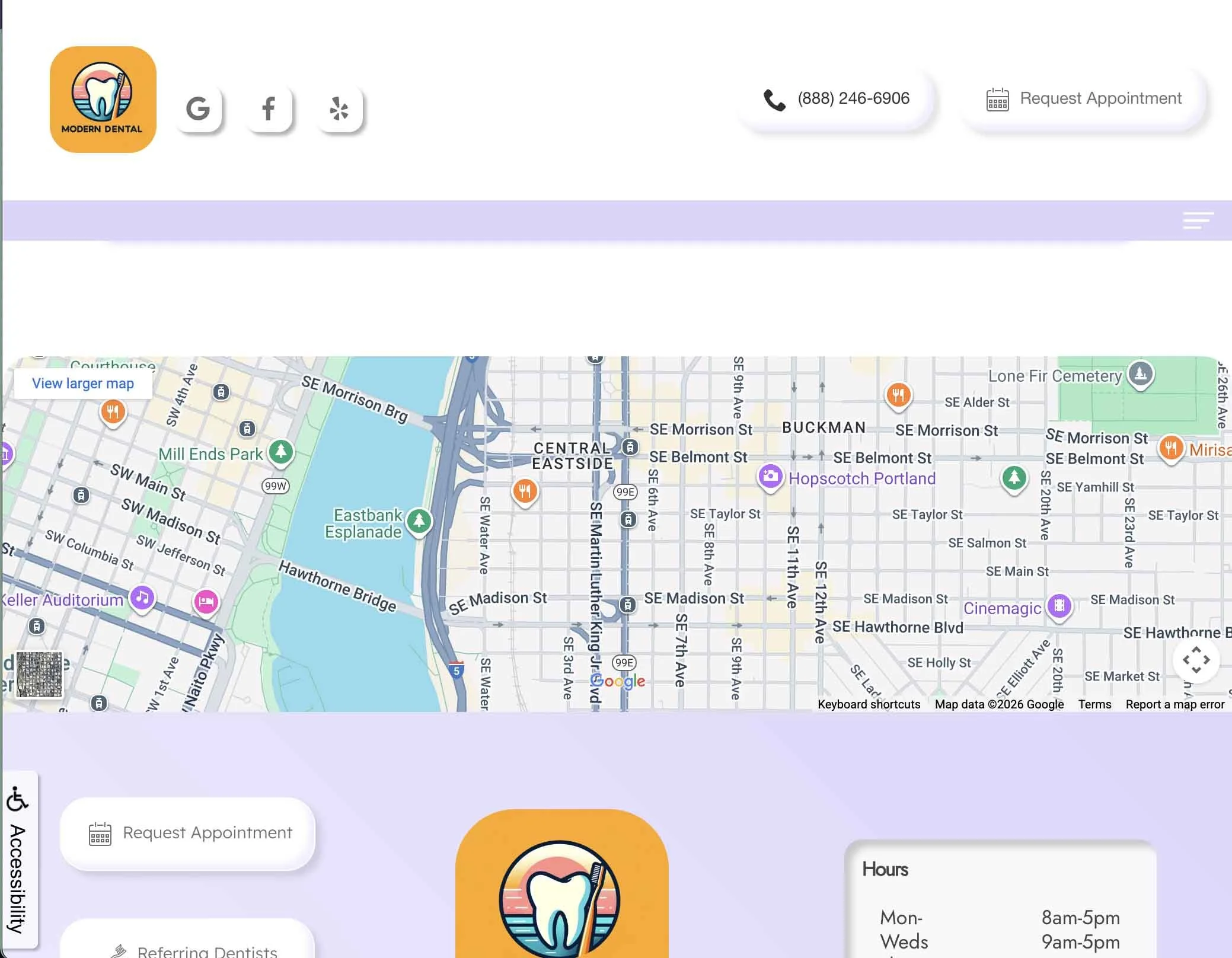 Improved, added map section on my design template