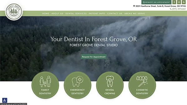 Forest Grove Dental Website Thumbnail