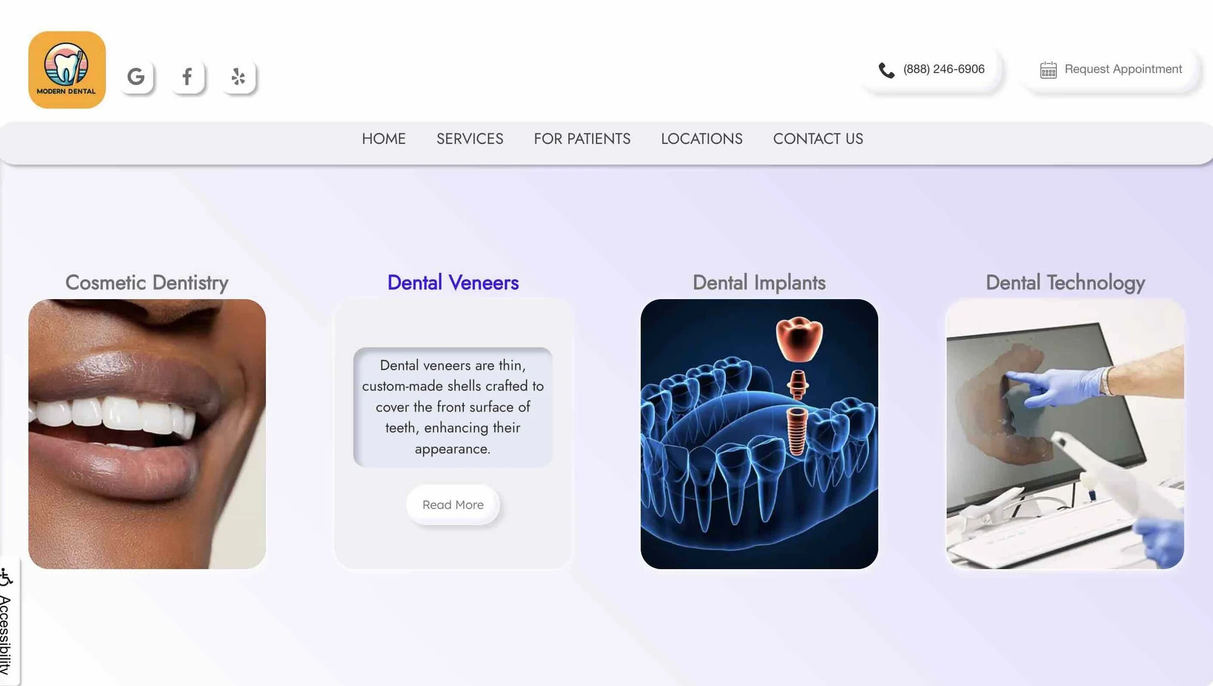 improved services section of my moody design template