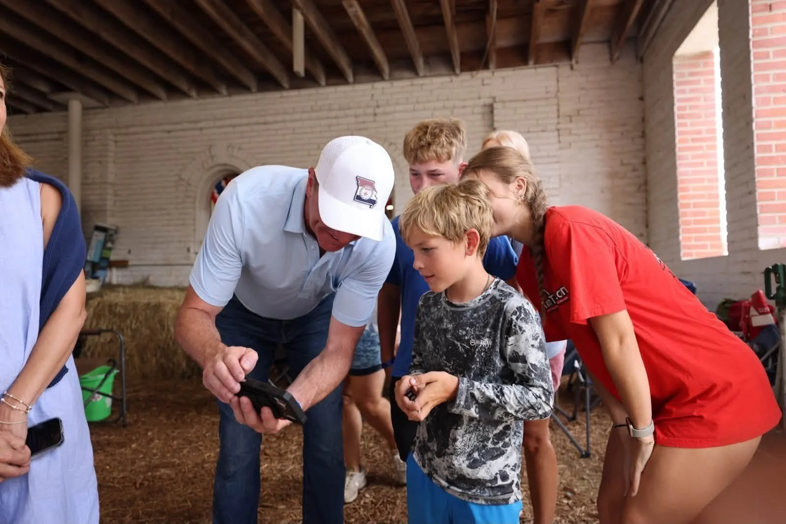 United States Senator Eric Schmitt having some fun with the Moreland crew