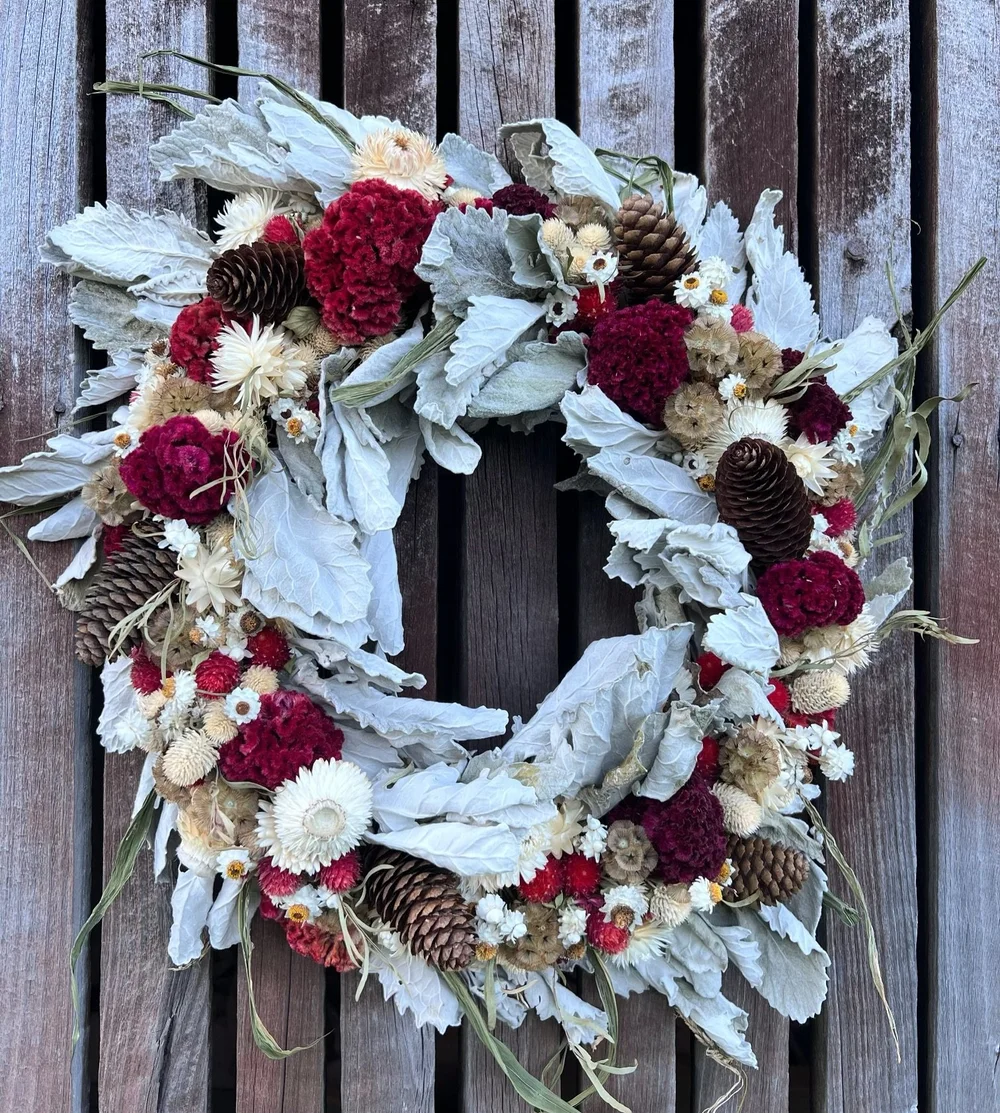 Dried Flower Wreath — Mayfield Farm 