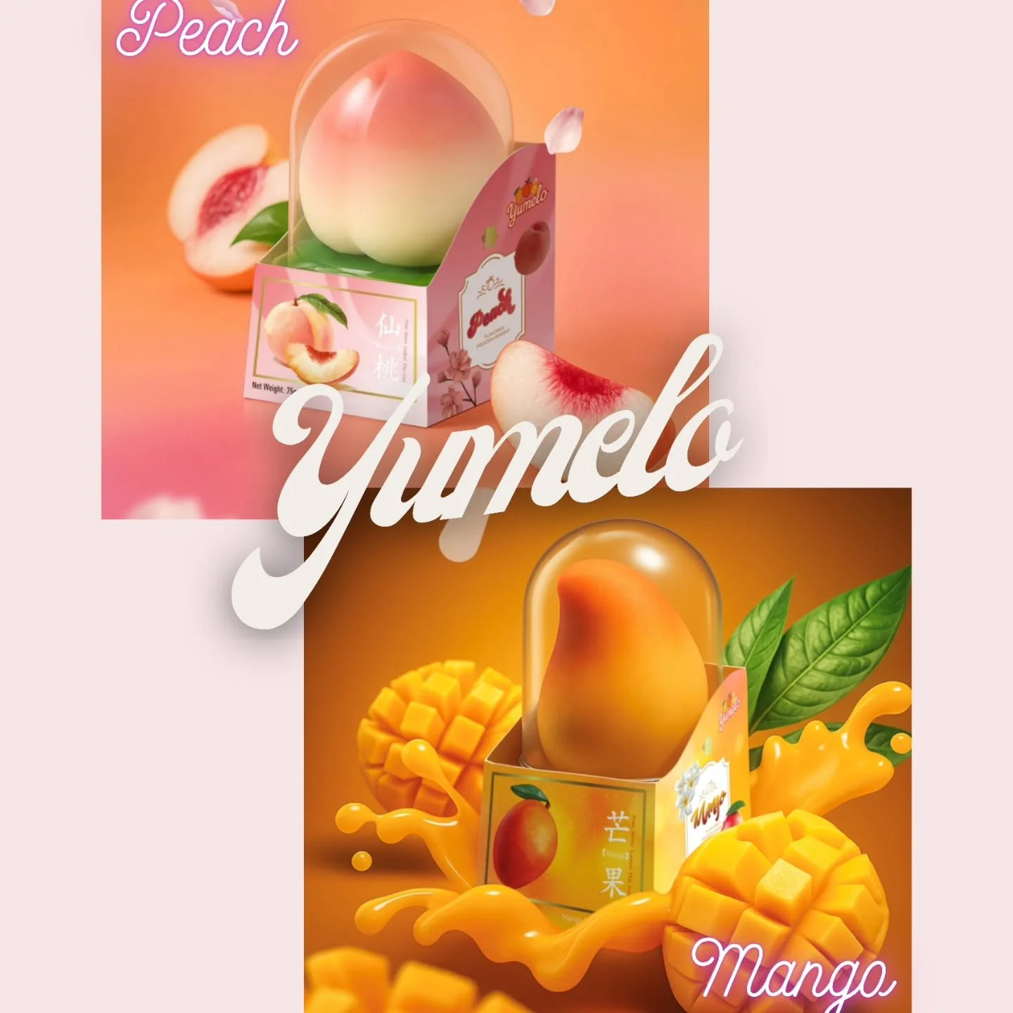 New additions to the Jizo, delicious Mango 🥭 and Peach 🍑 desserts, see you soon 😊 😋