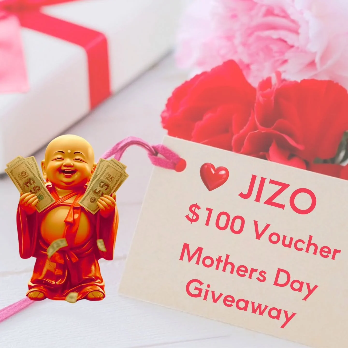🎉🍣 GIVEAWAY ALERT! 🍣🎉

We&rsquo;re excited to announce that Jizo Dunedin, your favorite Japanese restaurant, is giving away a $100 voucher! 🎁✨ Treat your mom or a special mother figure to a delightful dining experience this Mother&rsquo;s Day! ?