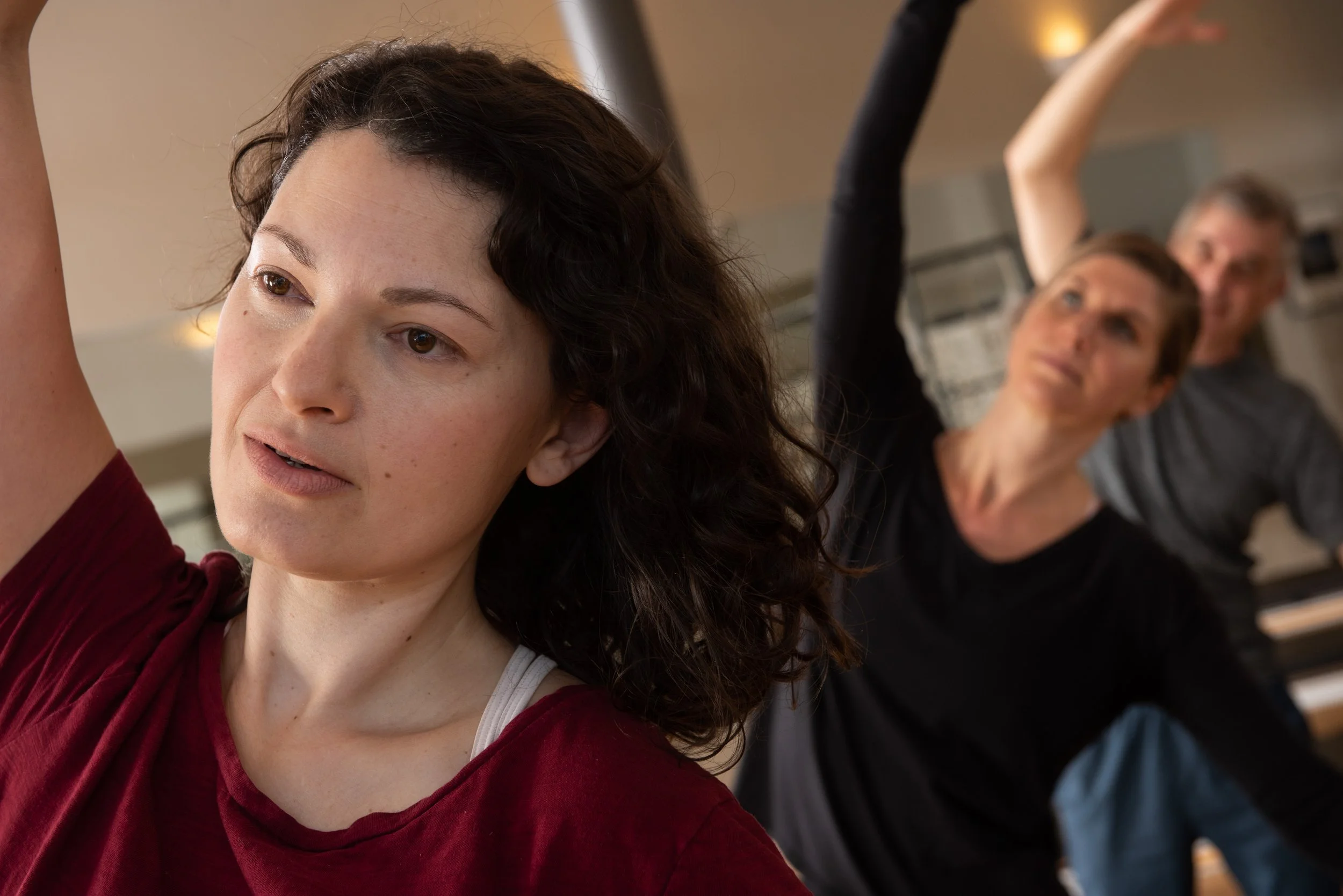 Woman in Pilates class in charlottesville, virginia