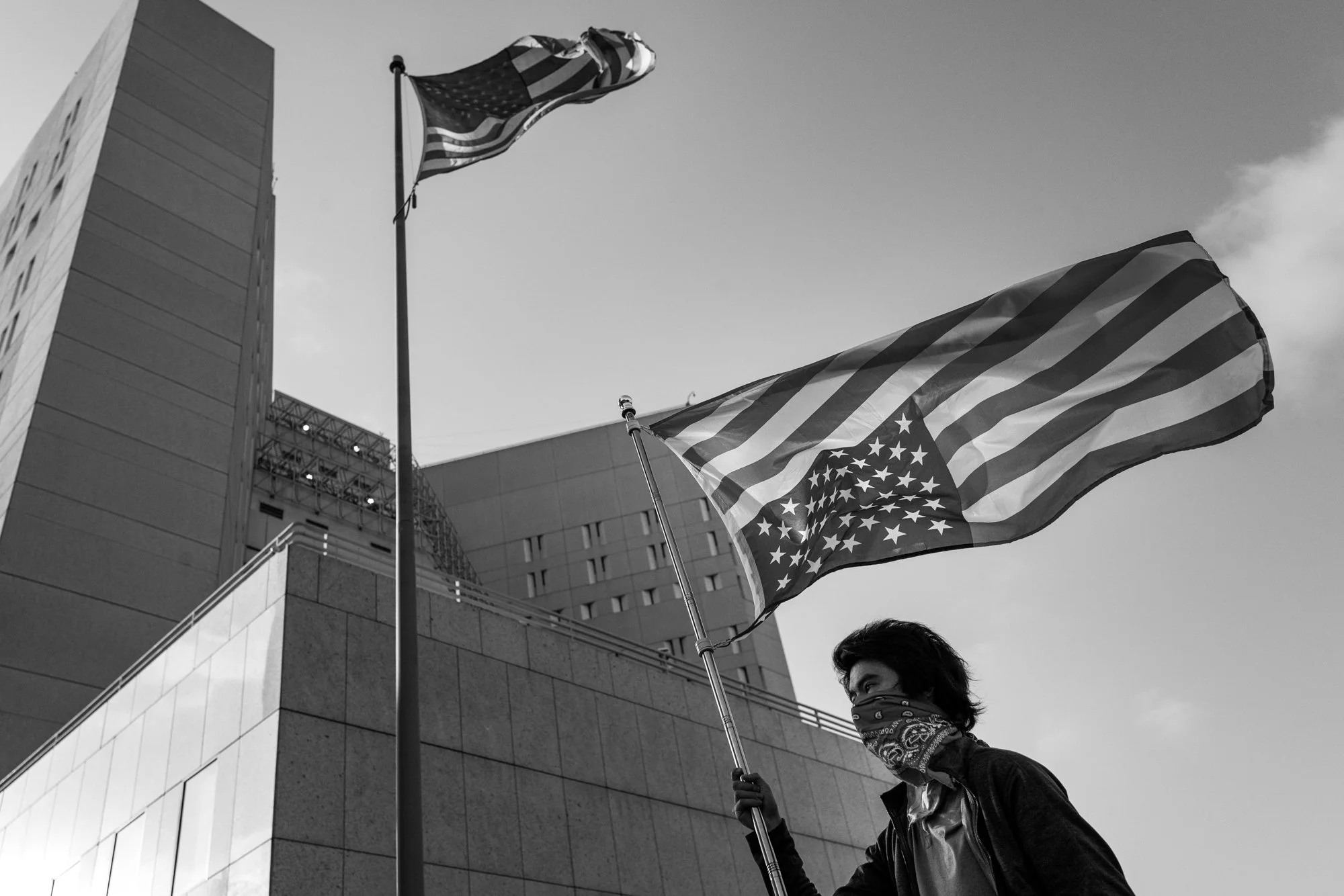  Anti-ICE protest outside the Metropolitan Detention Center in downtown.  Los Angeles, CA, USA (6/6/25) 