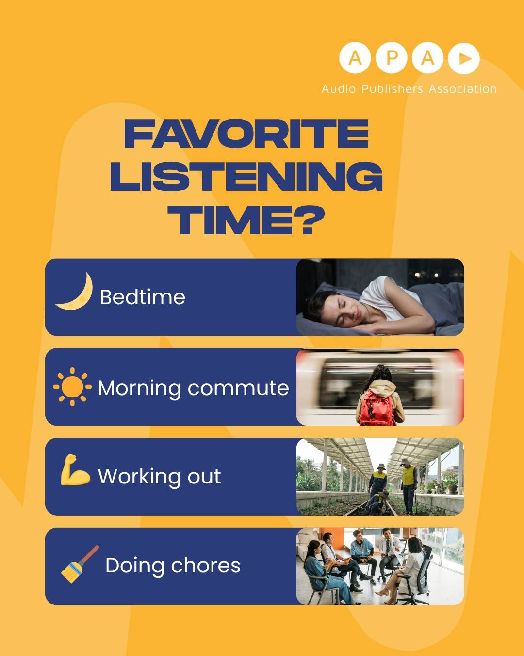 🎧✨ When do audiobooks hit just right?
Drop your emoji below and tell us your favorite time to press play! ⬇️🎙️
#loveaudiobooks #audiobooks #booklovers #readerscommunity #bookish #audiobookcommunity #booksbooksbooks #narrators #voicetalent