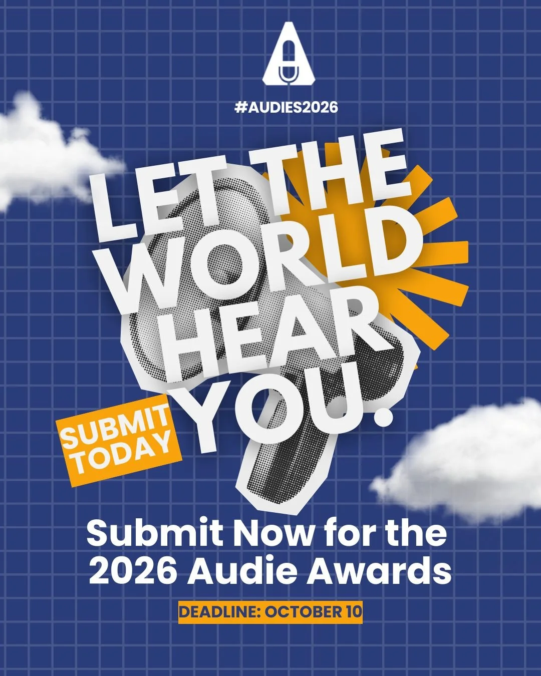 Missed the early window? No problem! Titles from late 2024 and early 2025 are still eligible for the 2026 Audies. Submit your work and let your voice be recognized.
Learn more: https://audieawards.secure-platform.com/a
📅 Deadline: October 10
Titl