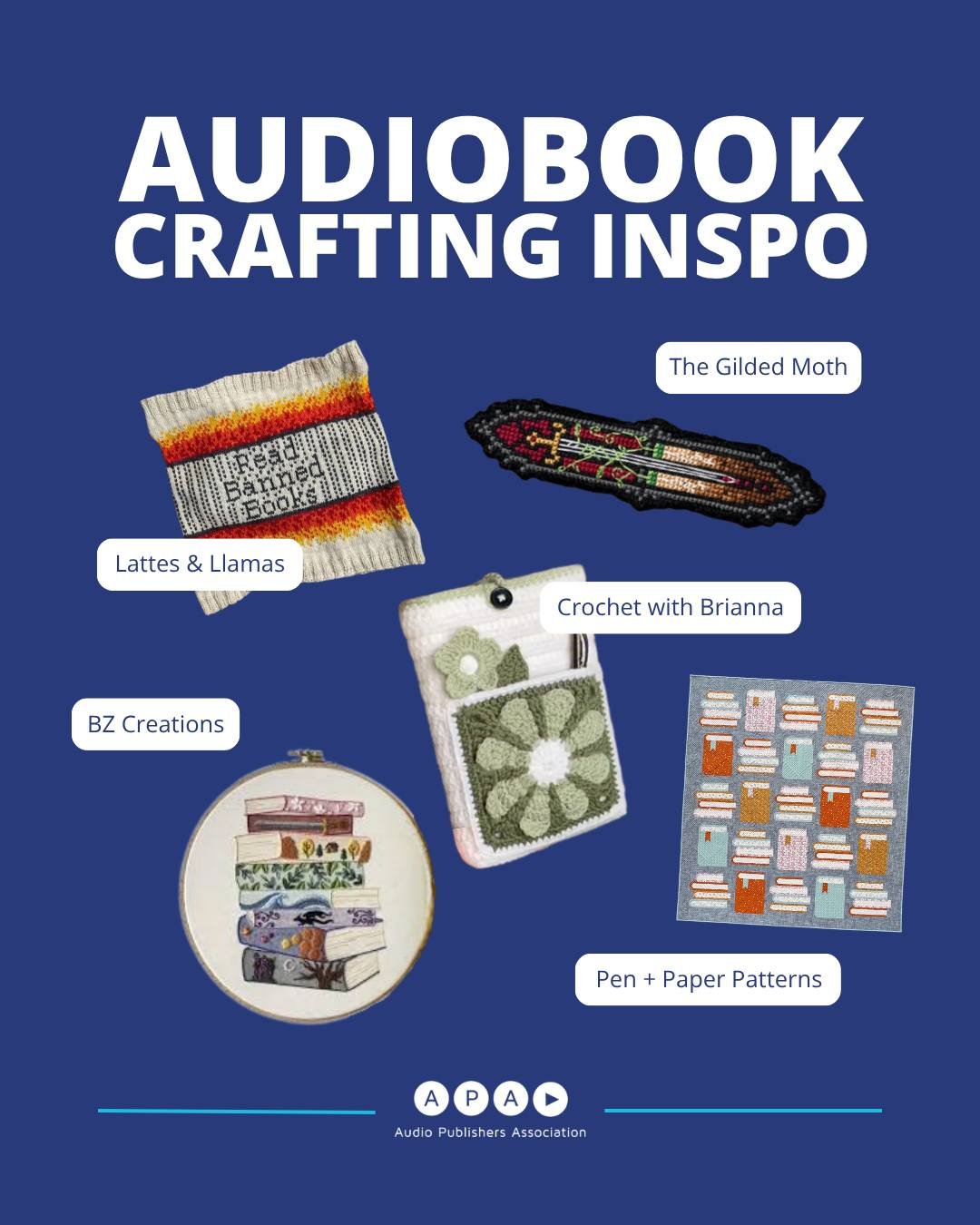 Who loves audiobooks more than crafters? There's just something about a good story and a project in your hands that makes the whole experience even better. So today we&rsquo;re spotlighting a few crafts to inspire your next make while you listen:

Kn