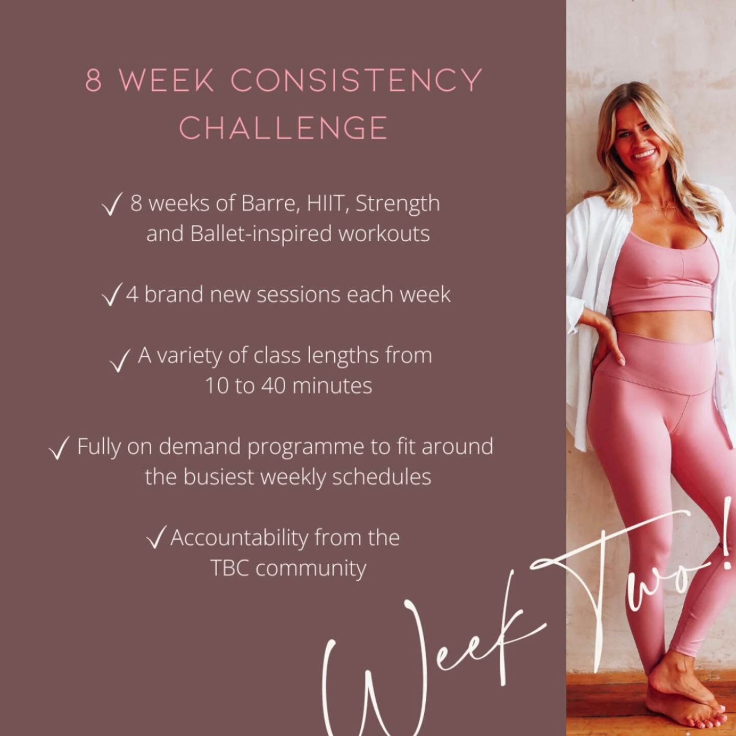 This week, inside The Barre Coach Membership we&rsquo;re heading into week 2 of our 8 week challenge with 4 brand new classes.
&nbsp; &nbsp; &nbsp; &nbsp; &nbsp;
This challenge  is all about helping you have your most consistent relationship with exe