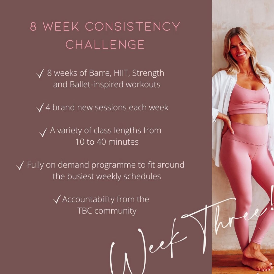 This week, inside The Barre Coach Membership we&rsquo;re well into week 3 of our 8 week challenge with 4 brand new classes available on the video library. 
&nbsp; &nbsp; &nbsp; &nbsp; &nbsp;
This challenge is all about helping you have your most cons
