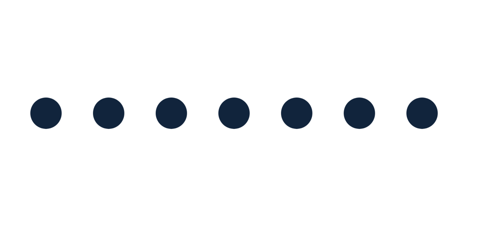 Graphic with the word 'Progress' and six black dots below it, connected by a dashed line.