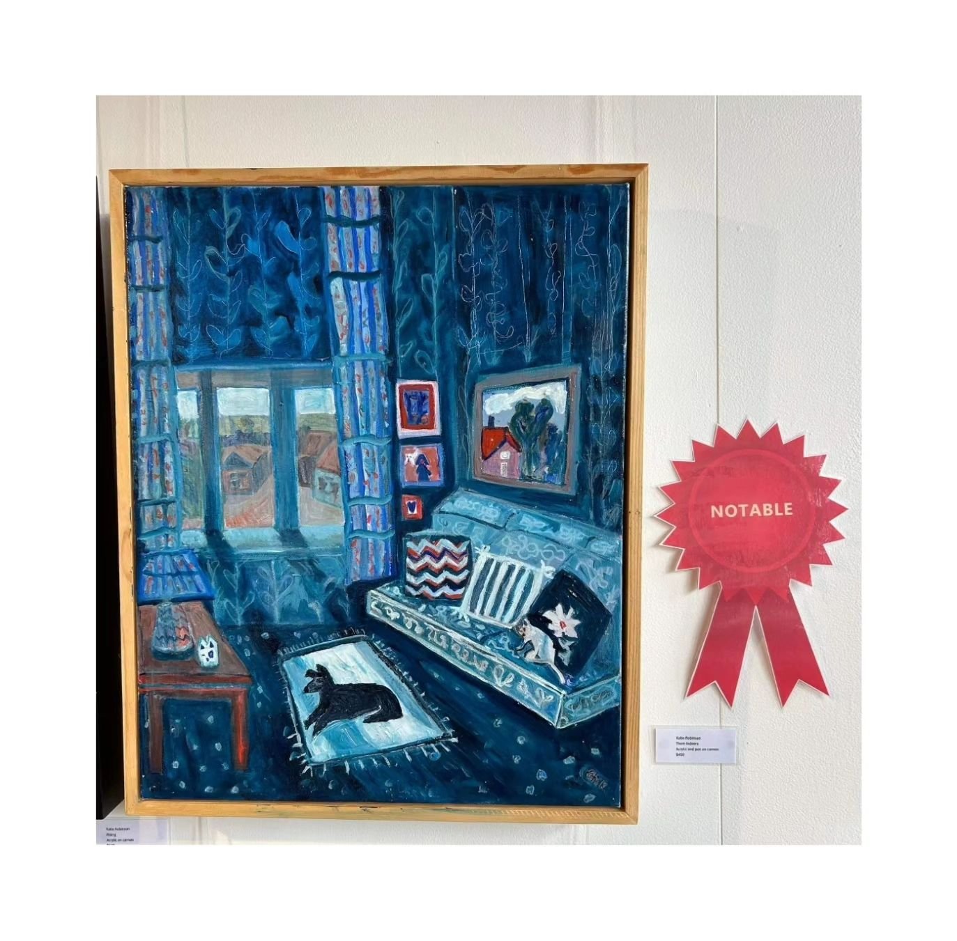 Delighted that I received a &quot;Notable Artist&quot; award for Them Indoors in the @lakehousearts Members Merit Awards show. 

Thanks again to @joelpotter_photography who pushed me on this painting .. and wouldn't let me stop until he was satisfied