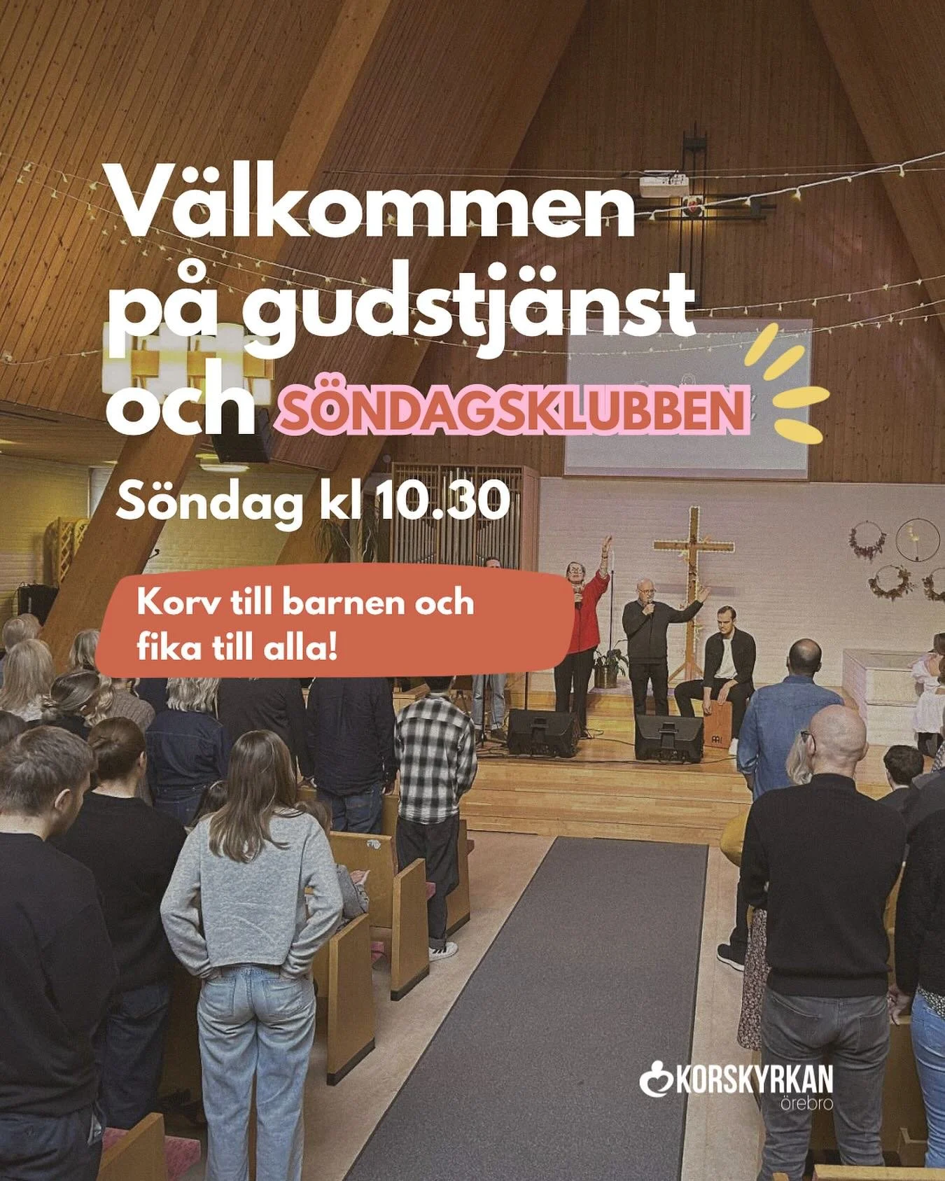 V&auml;lkommen p&aring; gudstj&auml;nst kl 10.30 p&aring; s&ouml;ndag🙌🏻 
Korv med br&ouml;d till barnen och fika till alla☕️