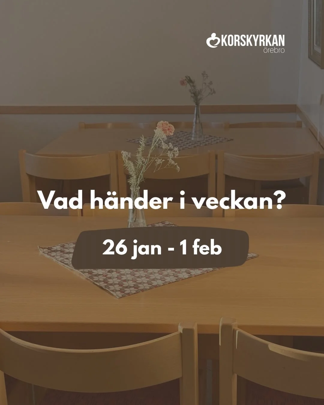 Detta h&auml;nder i veckan! V&Auml;LKOMMEN med p&aring; v&aring;ra samlingar!