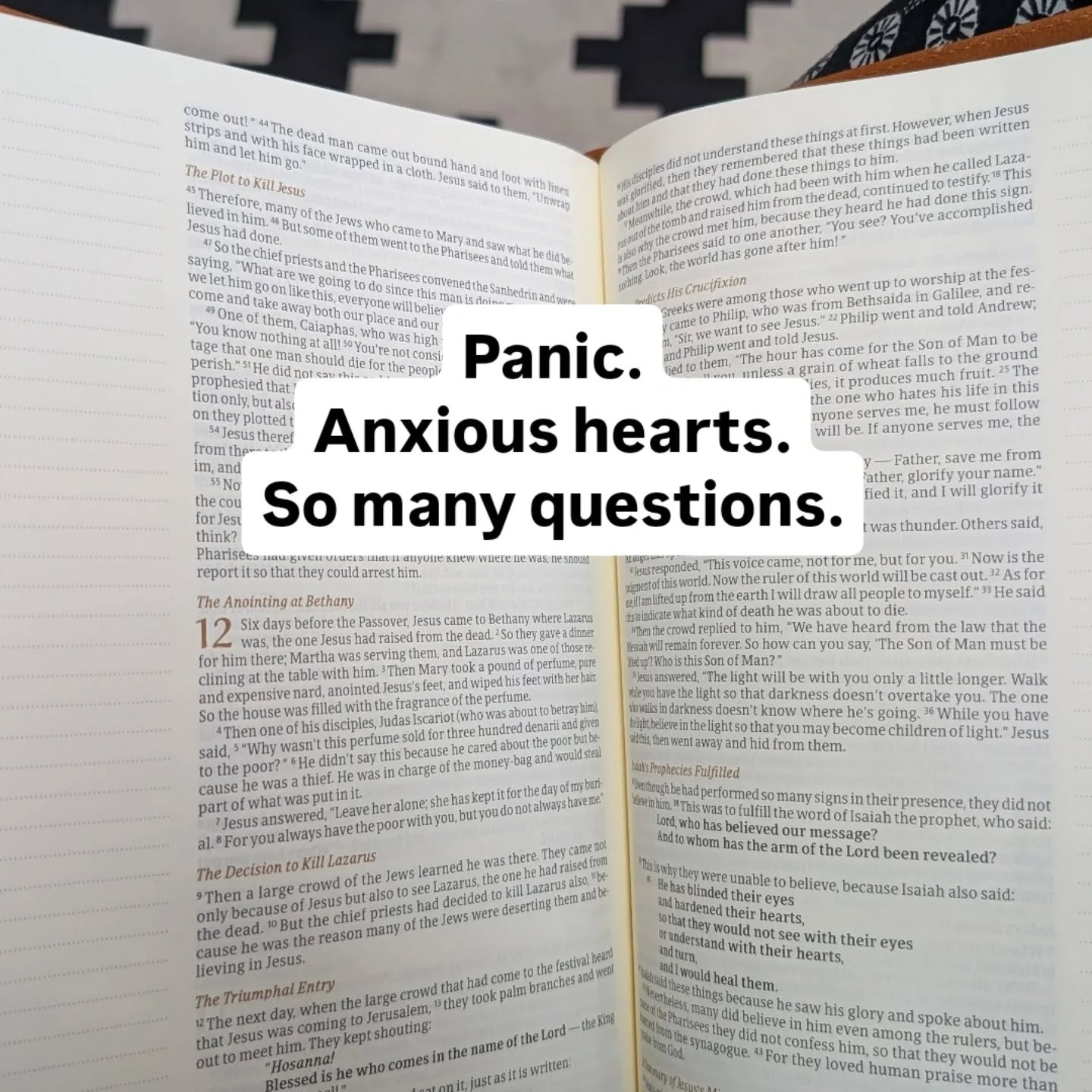 The disciples weren&rsquo;t calm that night. They were confused and unsettled.

And Jesus met them there &mdash; not with a full explanation, but with Himself.

If your heart feels anxious today, maybe the invitation isn&rsquo;t to have all the answe