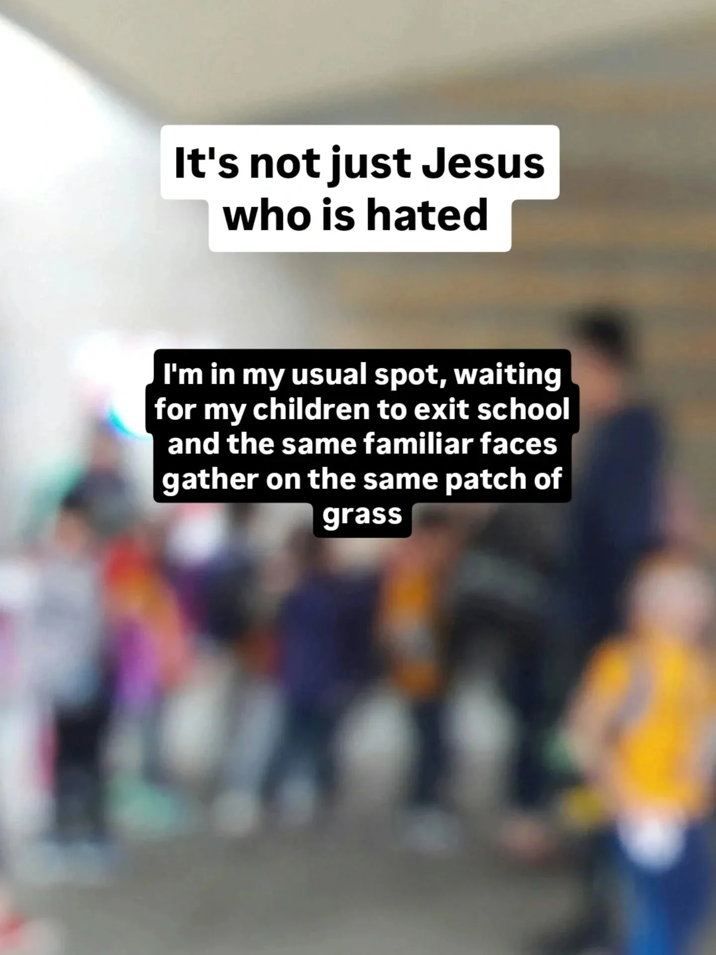 Most weekdays at 3:26pm I stand on the same patch of grass, waiting for the school gates to open. Over time, those small moments have turned into friendships&mdash;shared cups of tea, laughter, and sometimes tears.

The people there know I&rsquo;m a 