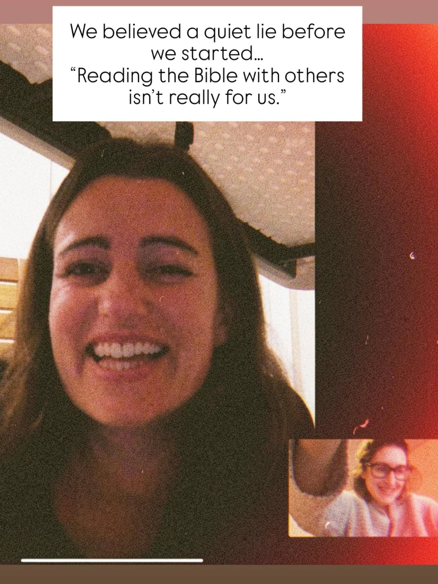 Hi we are Sarah and Felicity! Each season works sequentially through a different book of the Bible - why not join us as we read the bible together and see for yourself how easy it is to do it with others too! 

Comment START and we will send you the 