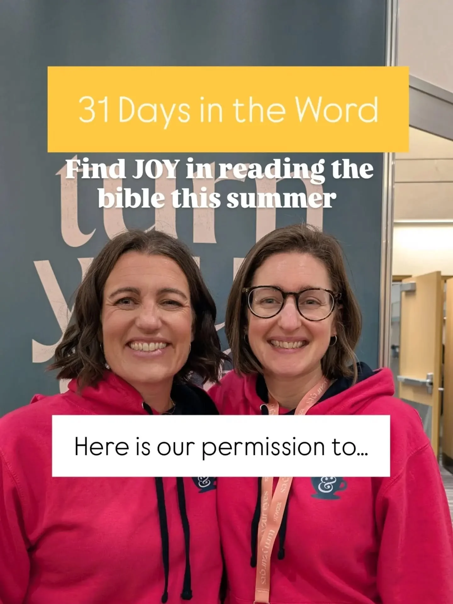 Give yourself permission to approach the Bible with curiosity, not pressure.

Why not send this to a friend who might need to hear this today and follow us @twosisters_and_acupoftea for more daily encouragements this August. Let's find joy in this bu