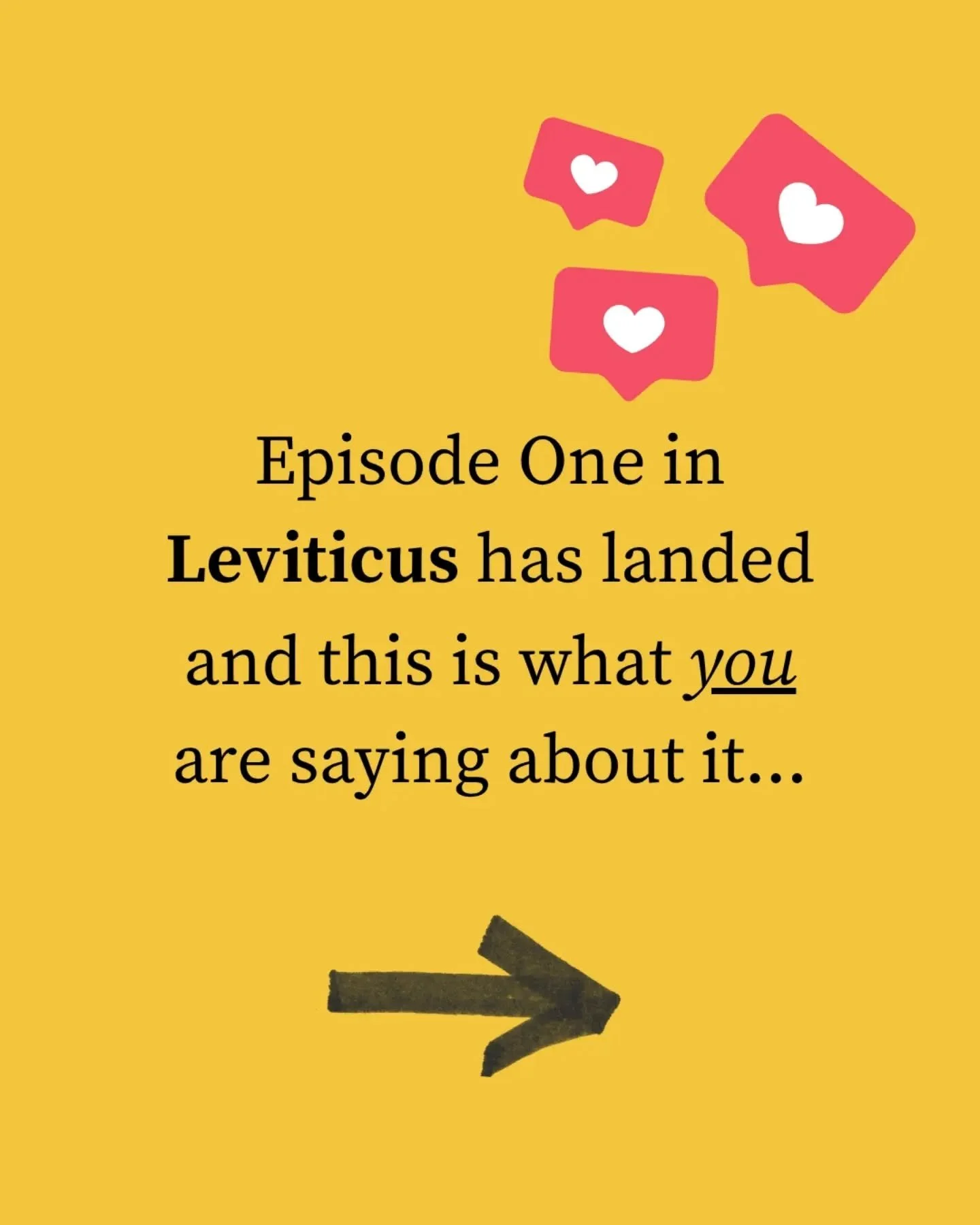 We have loved your responses to our first podcast episode with @sklarjay in Leviticus! It's such an encouragement to us that you have listened and are loving this book already! 

What did you think of it? Haven't listened yet? Comment JAY and we will