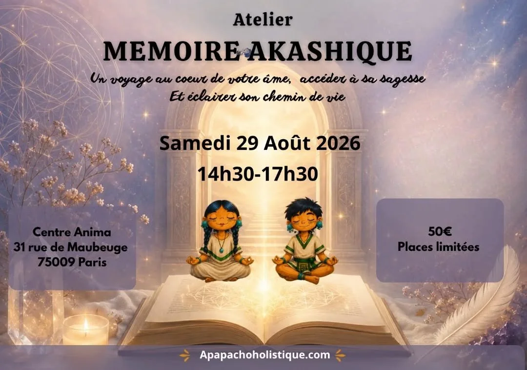 Les M&eacute;moires akashiques

✨️As tu toujours eu envie de d&eacute;couvrir  et espace sacr&eacute;?
✨️ Savoir accueillir les messages de ton &Acirc;me?
✨️de comprendre ce que ton &acirc;me a v&eacute;cu et ce qui est bon pour elle aujourd'hui ?
✨️