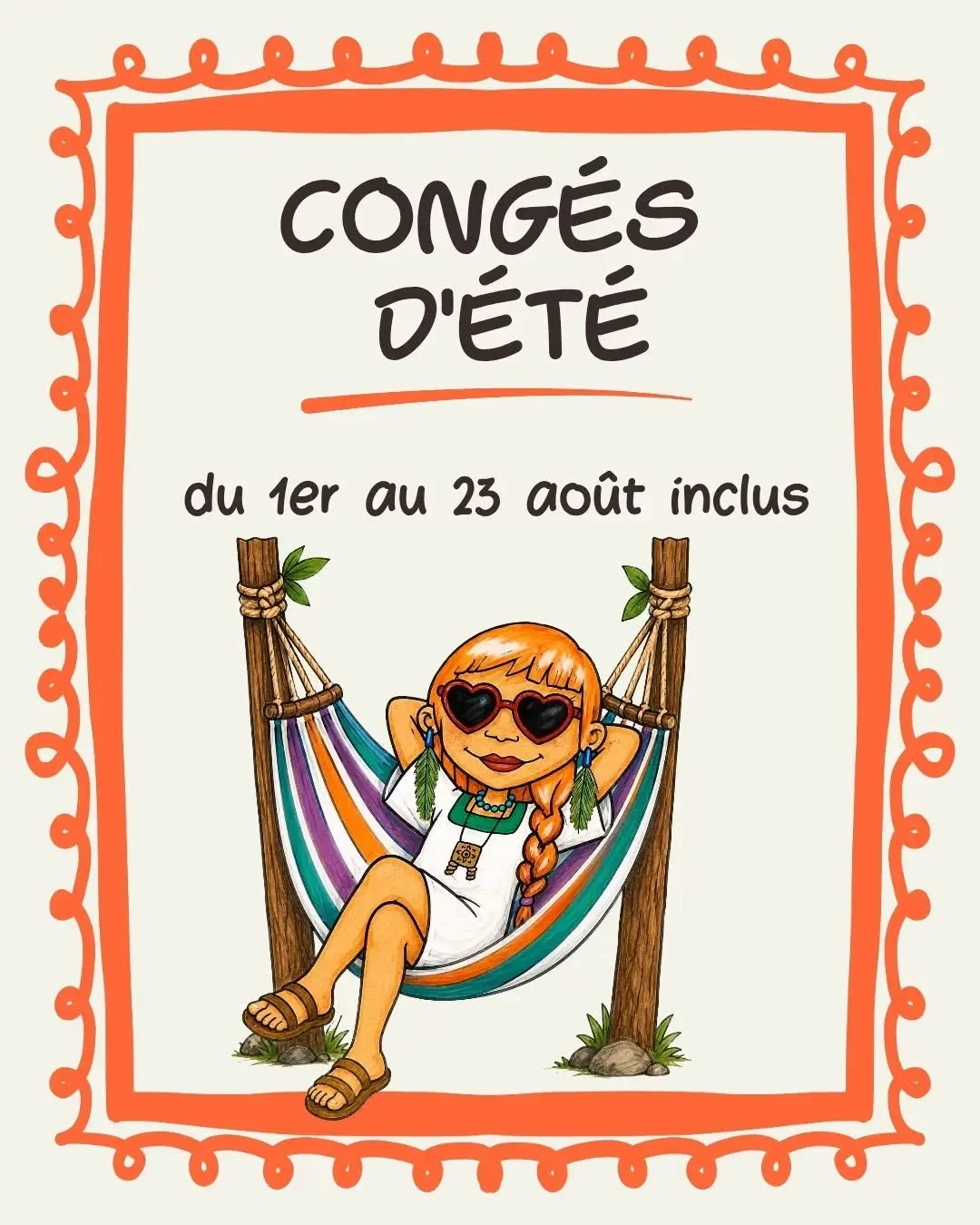 Les cong&eacute;s approchent...

Je ne serai donc pas disponible lors de cette p&eacute;riode, 
😊
Pas de posts non plus, ni m&ecirc;me  pr&eacute;-enregistrer pour l&acirc;cher les r&eacute;seaux sociaux..
Un grand besoin de ralentir et de renouveau