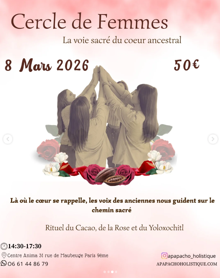 cérémonie cacao ,cercle de femmes, rituel chamanique féminin, médecine du cœur yoloxóchitl fleur du cœur cérémonie spirituelle femmes guérison émotionnelle rose médecine sacrée connexion féminine rituel sacré féminin