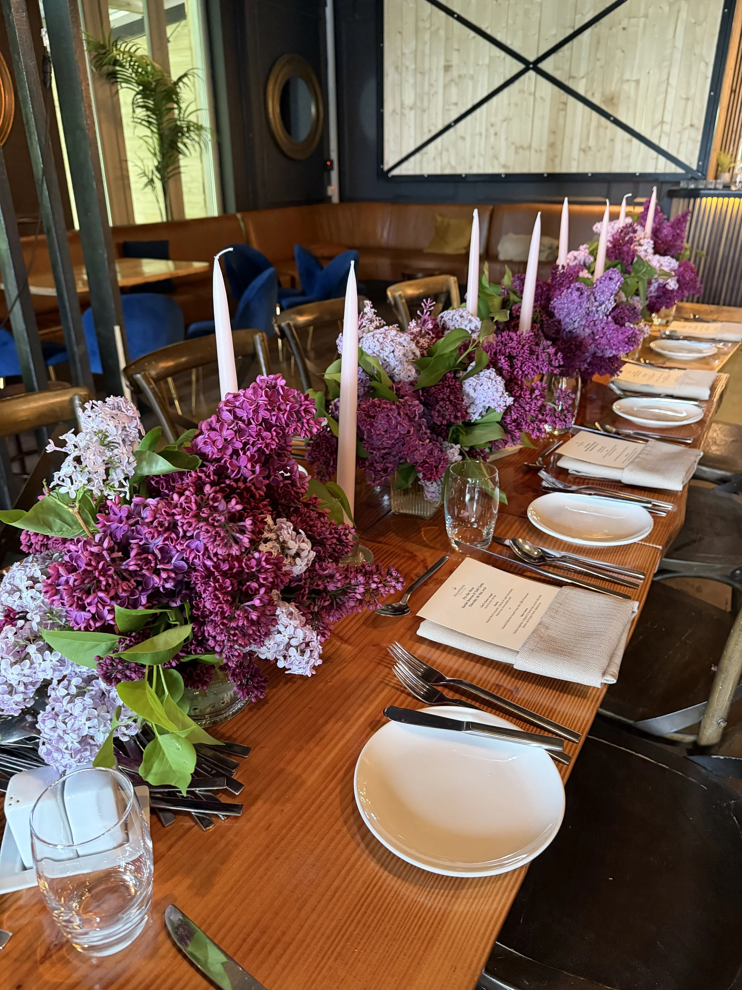 Appassionata Flowers - Long table with Lilacs - Rachel Wedding.jpg
