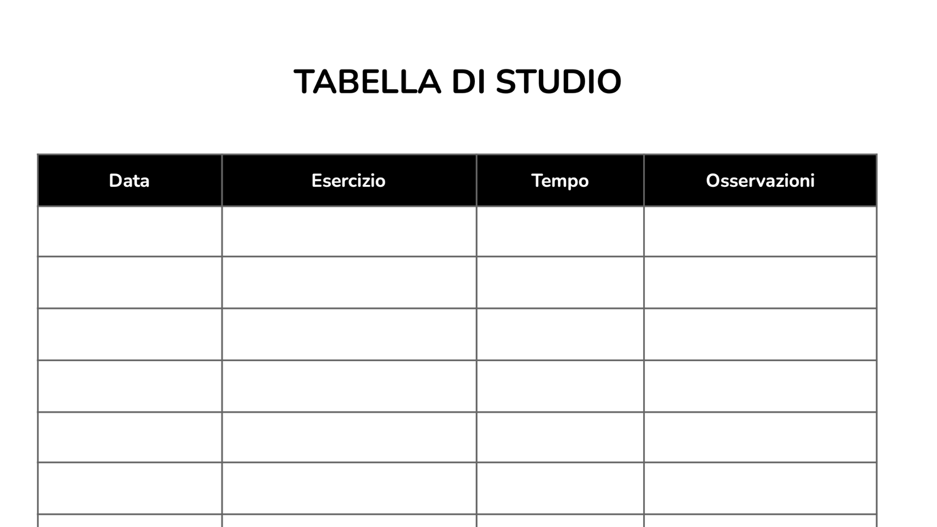 Scarica gratuitamente la tabella delle velocità in PDF per tenere traccia dei tuoi progressi in fase di studio.