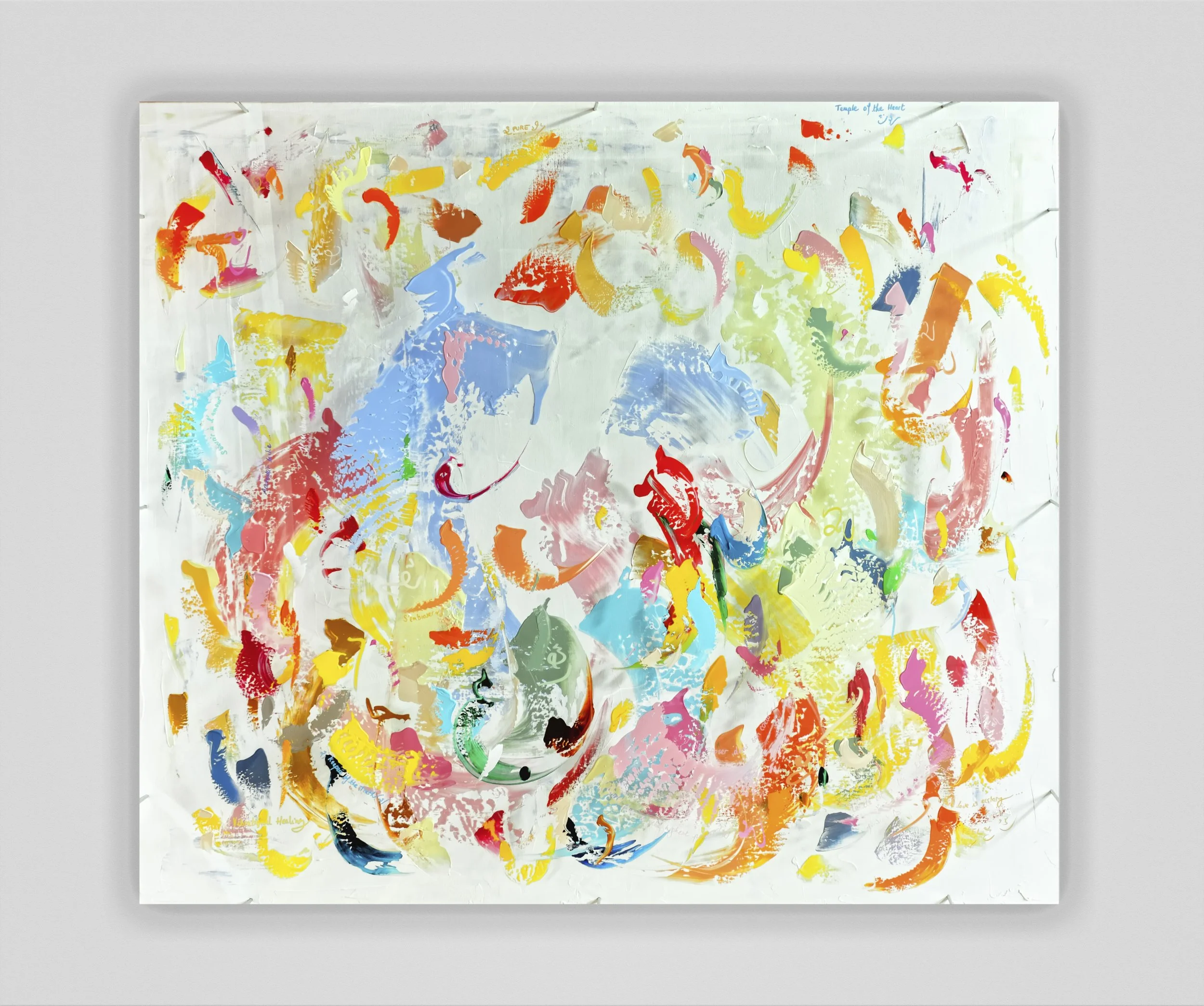 SOLD - Temple of the Heart SOLD, olivia-de-posson-colourful-spiritual-energy-art