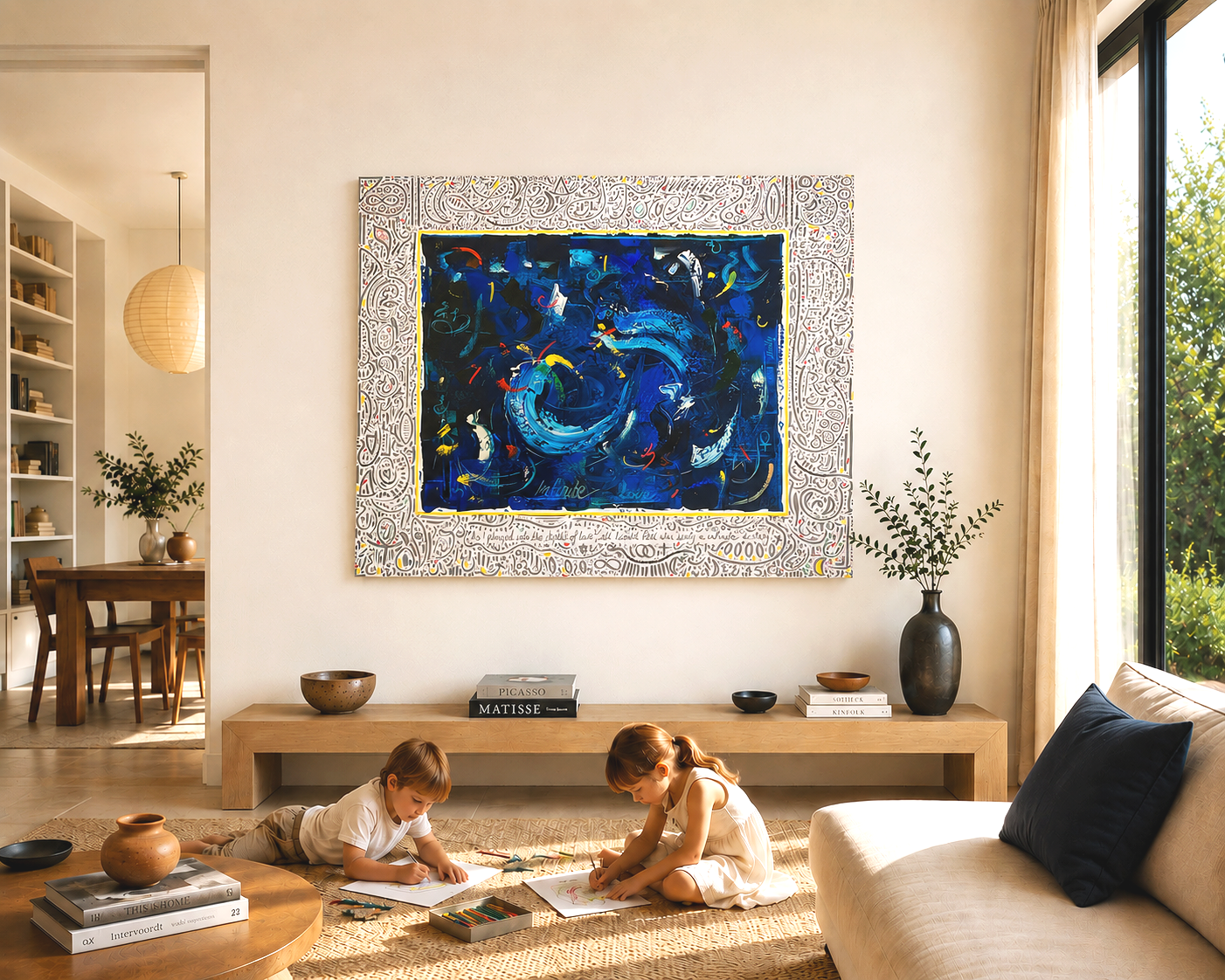 A world within, all I could feel was unity and infinite ecstasy, 160x140cm, 2024 & 2026, Brussels, Belgium,  acrylic on canvas, olivia-de-posson-colourful-contemporary-abstract-art