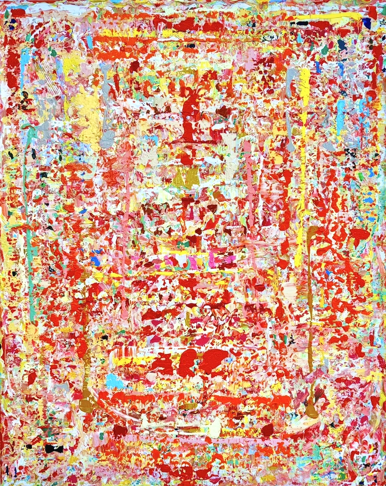 SOLD - A Thousand Roses, 100x80cm, 2026, Knokke, Belgium, acrylic on canvas, Olivia-de-posson-abstract-contemporary-colorful-art