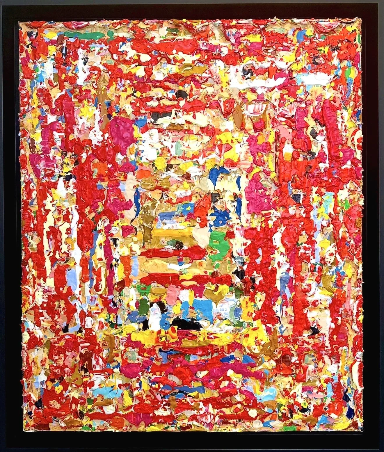 Becoming Whole, 60x50cm, 2026, Knokke, Belgium, acrylic on canvas, Olivia-de-posson-abstract-contemporary-colorful-art